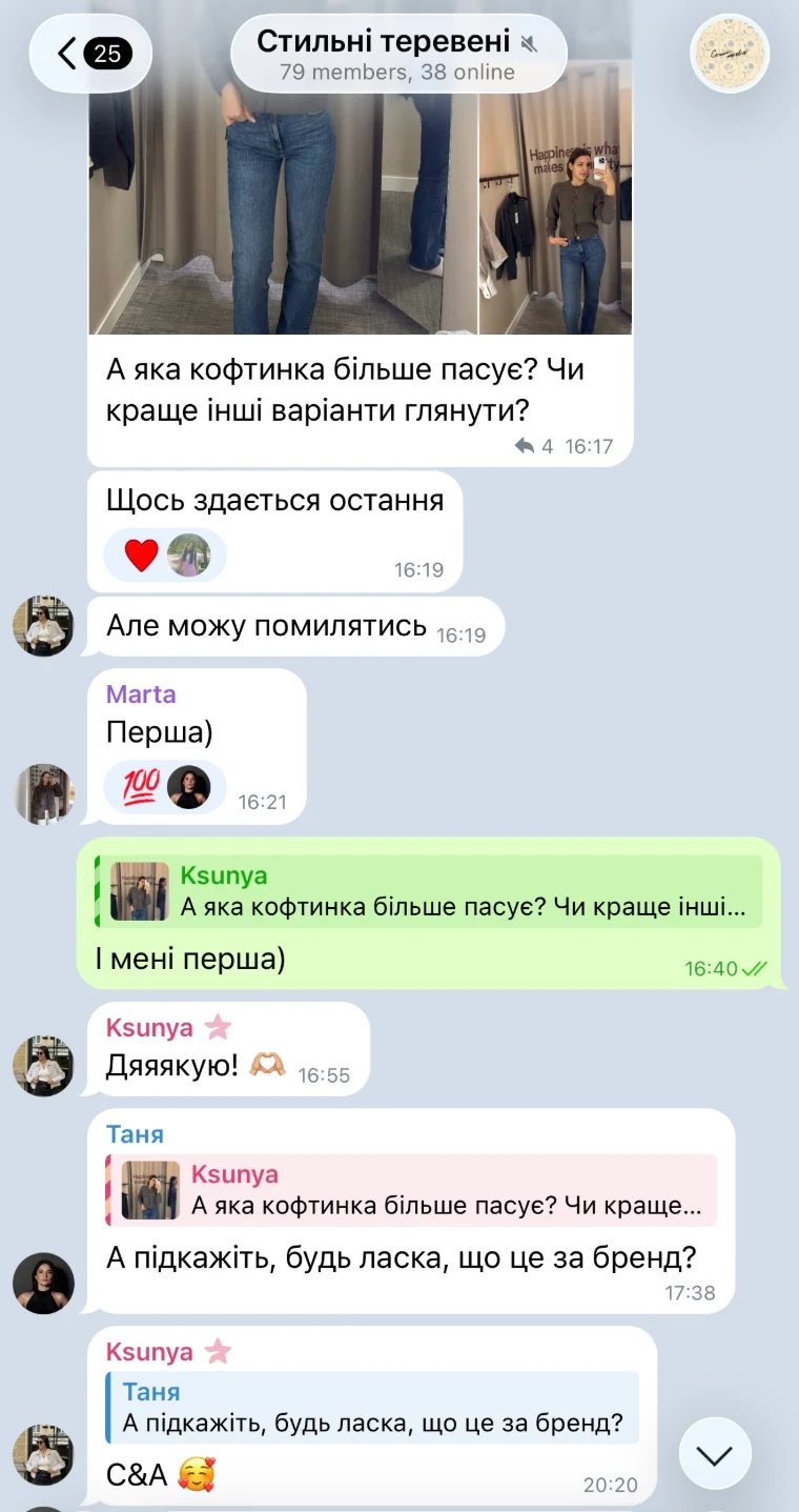 Чат «Стильні теревені»: питання про образ